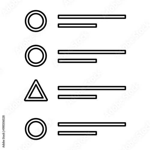 User interface checklist radio button options vector graphic
