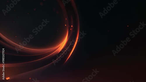 Light flare in the dark space. Abstract background with shiny lens glare effect