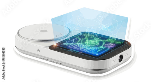 Smartphone screen protector application process close-up