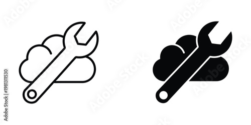 Comparison of cloud-based and non-cloud-based tools with wrenches and clouds