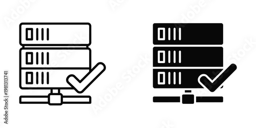 Comparison of traditional and modern database storage representations with verification marks