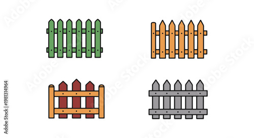 Garden Fence Line art vector minimal abstract clean