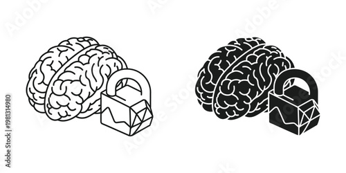 Human brain illustration with open and closed puzzle pieces representing cognitive processes