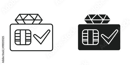 Comparison of storage media with verification icons in different styles