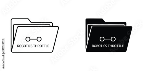 Contrast between light and dark robotics throttle folder icons