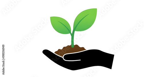 environment, sustainability, growth, plant, hand, leaf, nature, green, soil, care, eco, organic, seedling, support, nurture, earth, future
