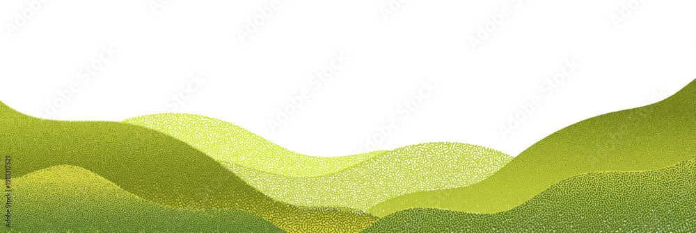 Fototapeta premium Abstract green field landscape with agricultural plantation pattern background.