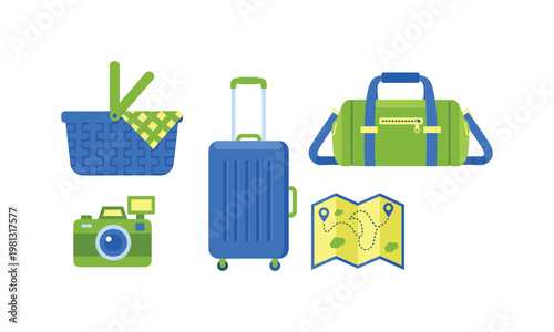 Essential items for a travel adventure