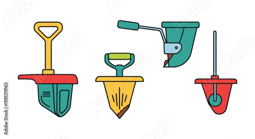 Garden Seeder Line art vector clean abstract decorative illustration