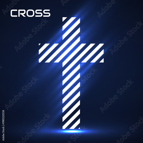 Creative Cross. Christian Symbol. Vector illustration