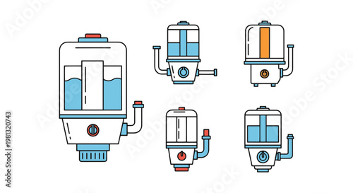 Gas humidifier chamber Line creative colorful pattern vector