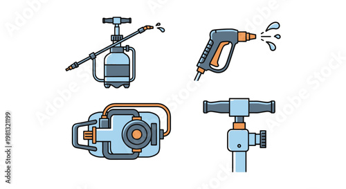 Garden Pressure Sprayer Line creative abstract design illustration