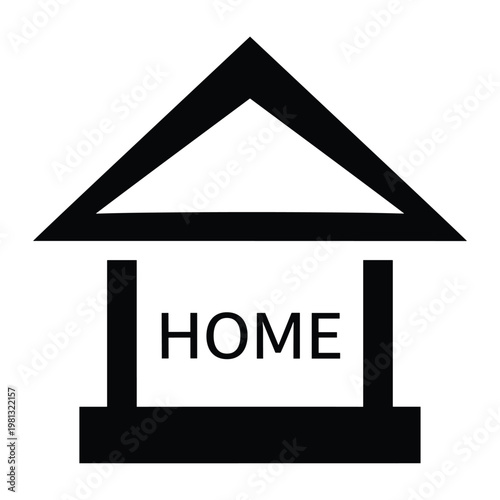 Home page navigation icon for website user interface design elements