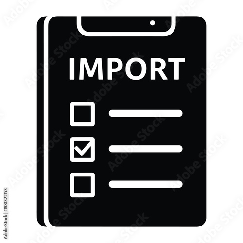 Clipboard with import checklist for task management and organization