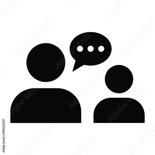 Customer feedback and chat support icon for professional business service