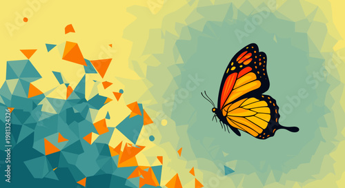 A modern, abstract background featuring teal and orange geometric shapes. Perfect for website design, marketing materials, or adding a dynamic touch t