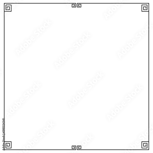 Eastern Spiral Square Frame 9