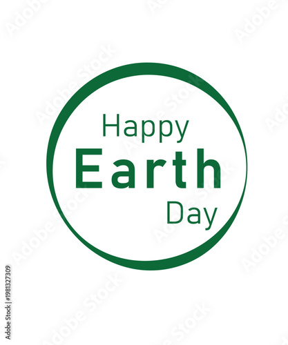 Happy earth day logo, Earth day typography logo, Happy Earth Day banner, poster, flyer, vector illustration