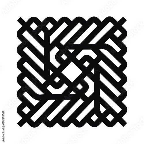 Multiple Crossed Lines Symbol Vector Illustration