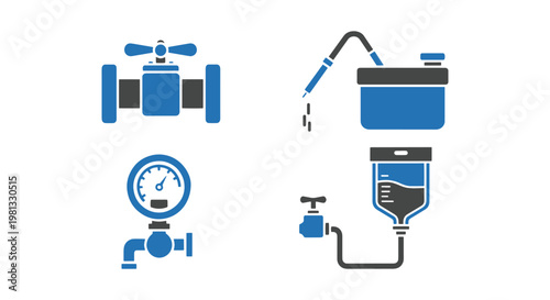 Gas sampling point Line art minimal abstract colorful vector