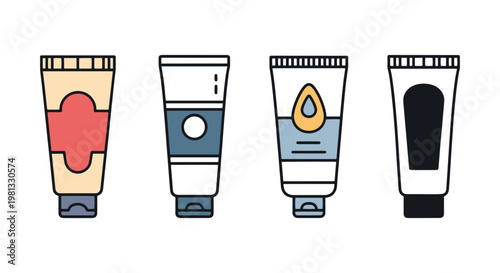 Grease tube Line art vector abstract pattern design