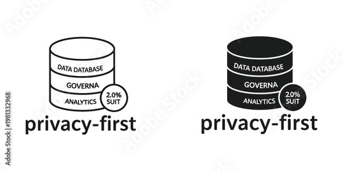 Comparison of privacy-first data usage percentages in analytics and governance