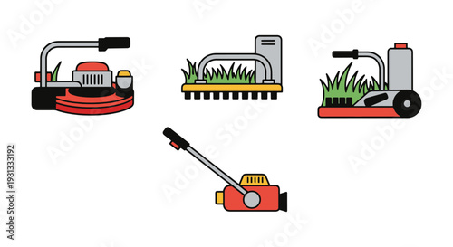 Grass Edger Line art vector clean minimal abstract
