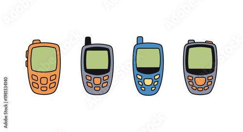 GPS Devices Line art vector creative minimal shapes