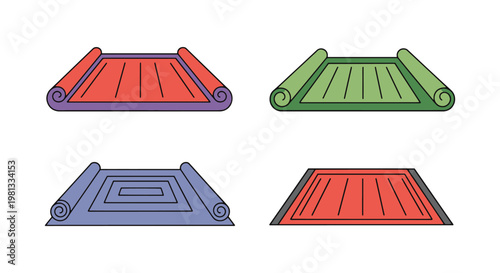 Ground sheet Line art vector simple abstract color