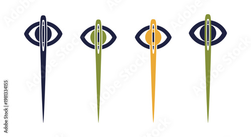 Hand Needle Line art vector minimal abstract modern illustration