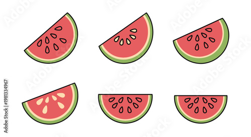 Guava Slice Line art vector abstract simple minimal illustration