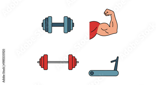 Gym Line art vector set minimal creative abstract