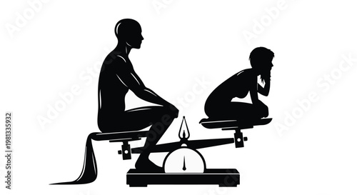 depression and mental health imbalance concept