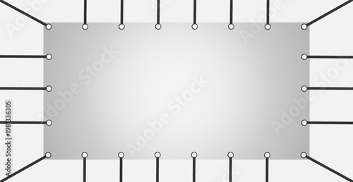 futuristic tech border with nodes and lines background