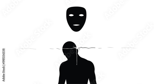 anonymous person wearing a mask concept