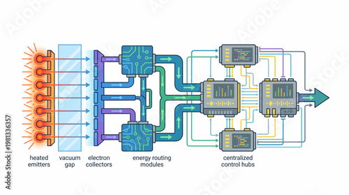 Diagram of a solar energy system.