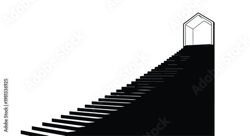 stairway to success business concept illustration