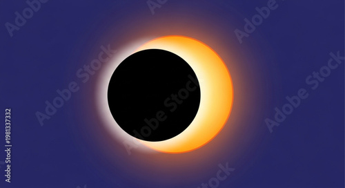Total Solar Eclipse Corona Visible in the Sky.