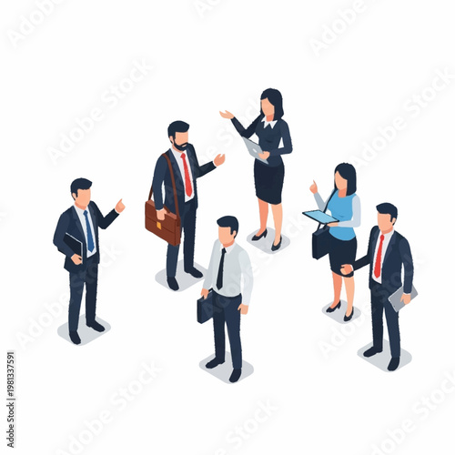 Diverse group of business professionals collaborating in a meeting.