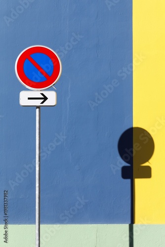 No parking road sign on a pole