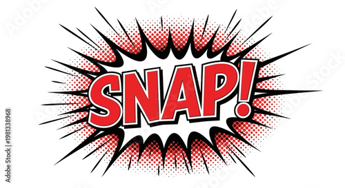 Comic book style illustration of a loud explosion with the word SNAP! in bold red letters.