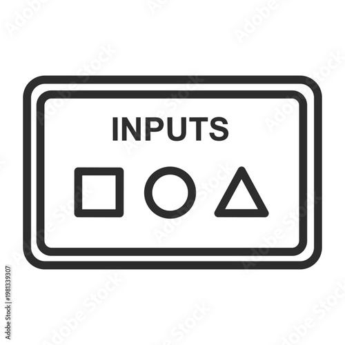 Input shapes inside a frame graphic