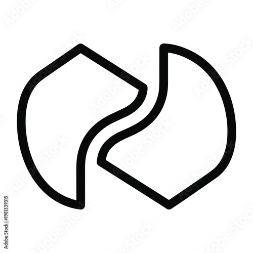 Abstract interlocking shapes icon for modern branding