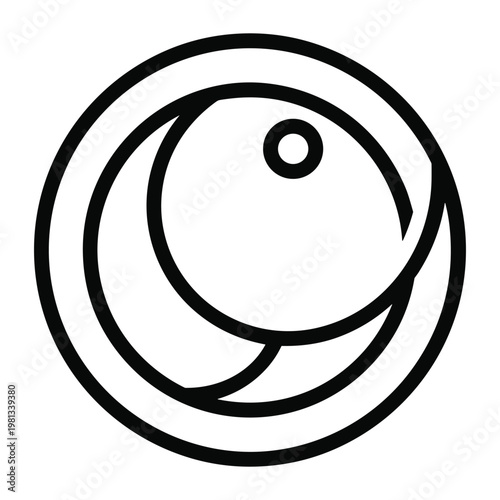 Modern circular abstract globe logo icon for technology startups