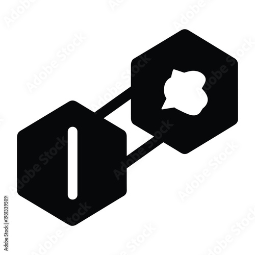 Hexagonal network connection nodes for data communication visualization