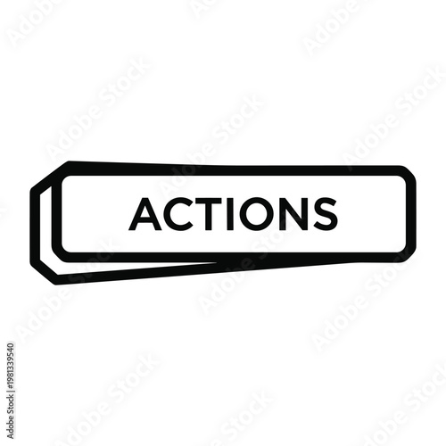 Minimalist outline icon for actions button in modern user interface design