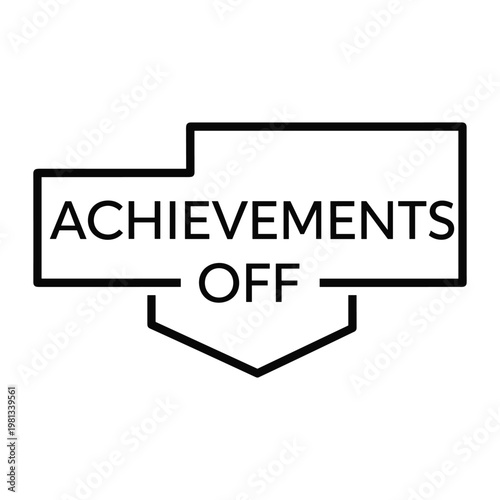 Achievements off label icon representing disabled rewards or features