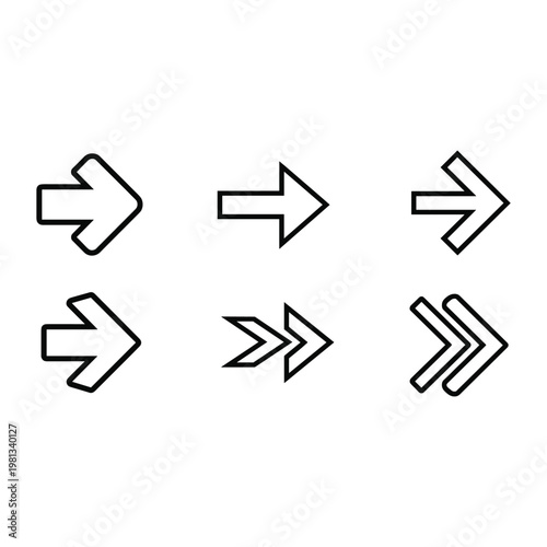 Multiple right-pointing arrow icons
