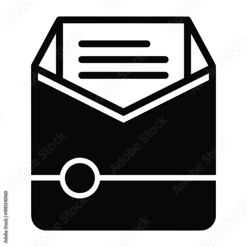 Opened envelope with letter and seal