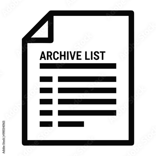 Document list icon with text lines